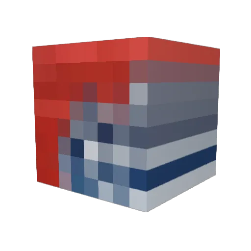us5x Minecraft avatar head, 3D render
