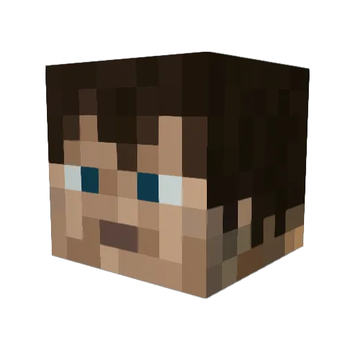 us85 Minecraft avatar head, 3D render