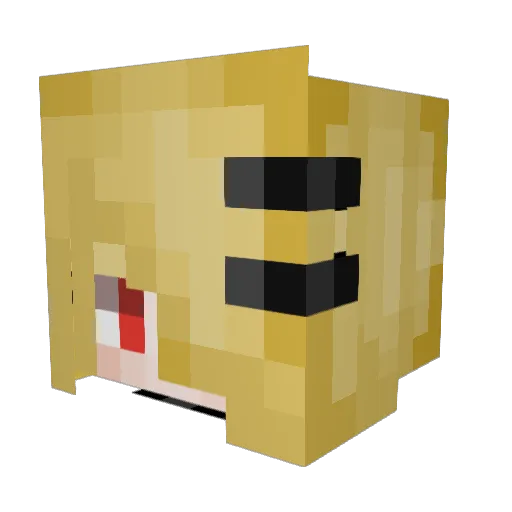 usabae Minecraft avatar head, 3D render