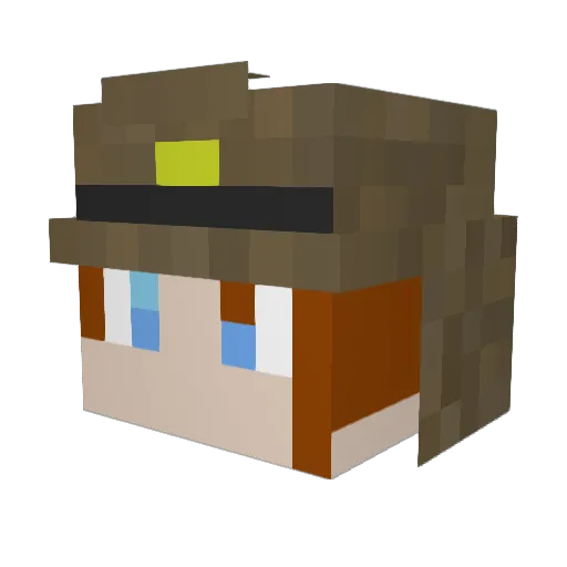 usagi409 Minecraft avatar head, 3D render