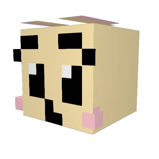 usagiii_ Minecraft avatar head, 3D render