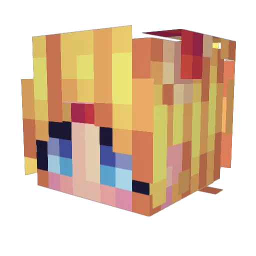 usagixox Minecraft avatar head, 3D render