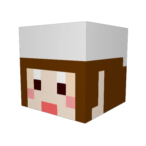 usamario Minecraft avatar head, 3D render