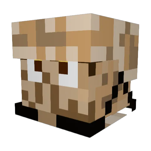 usamune Minecraft avatar head, 3D render