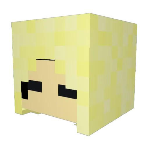 usanappa Minecraft avatar head, 3D render