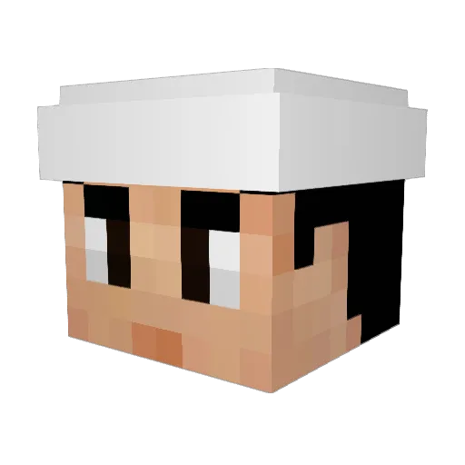 usanavy Minecraft avatar head, 3D render