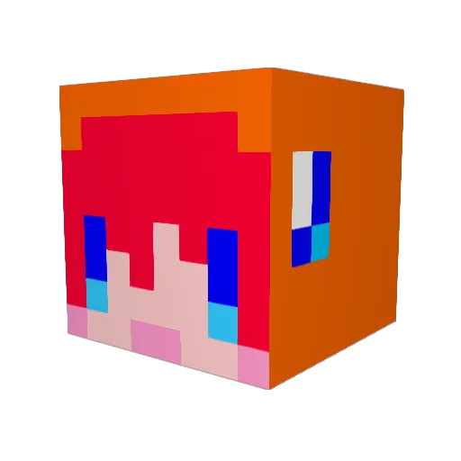 usanene Minecraft avatar head, 3D render