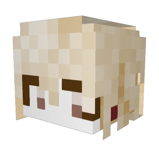 usausao Minecraft avatar head, 3D render