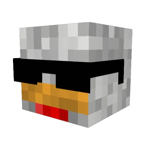 usbo Minecraft avatar head, 3D render