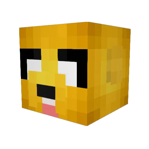 uschman Minecraft avatar head, 3D render