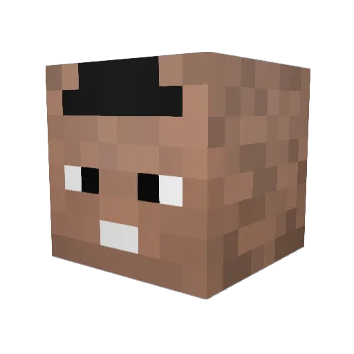 usdrip Minecraft avatar head, 3D render