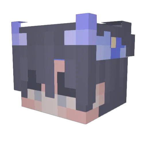 useless_xiao Minecraft avatar head, 3D render