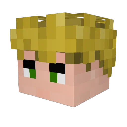 usemurrr Minecraft avatar head, 3D render