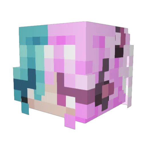 user00117 Minecraft avatar head, 3D render