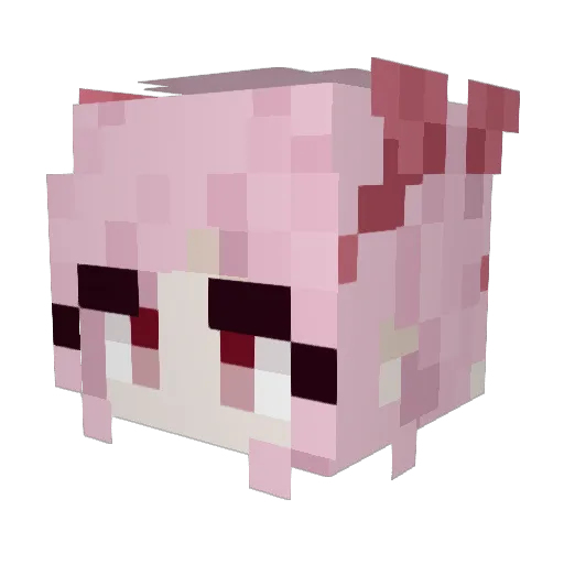 user_Lisa Minecraft avatar head, 3D render