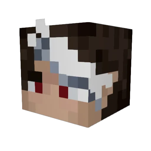 username133 Minecraft avatar head, 3D render
