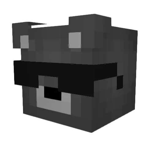 userxd Minecraft avatar head, 3D render