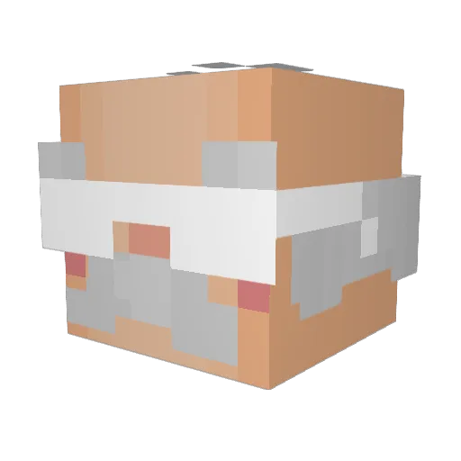 usfk0205 Minecraft avatar head, 3D render