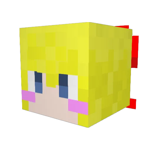 ushikun1024 Minecraft avatar head, 3D render