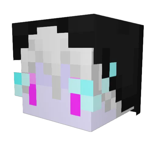 ushioda Minecraft avatar head, 3D render