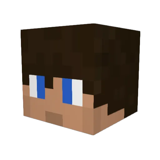 ushiyamy Minecraft avatar head, 3D render
