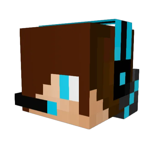 ushsean Minecraft avatar head, 3D render