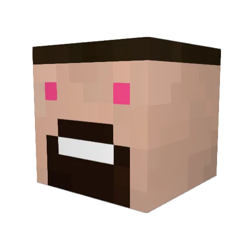 uskorenie Minecraft avatar head, 3D render