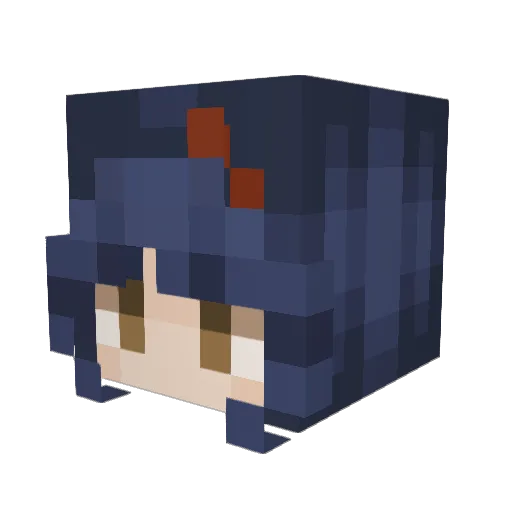 usm1023 Minecraft avatar head, 3D render