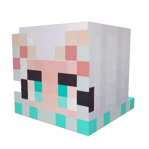 usr_kzr Minecraft avatar head, 3D render