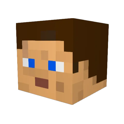 usrone Minecraft avatar head, 3D render