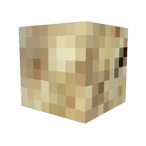 ussashilo Minecraft avatar head, 3D render