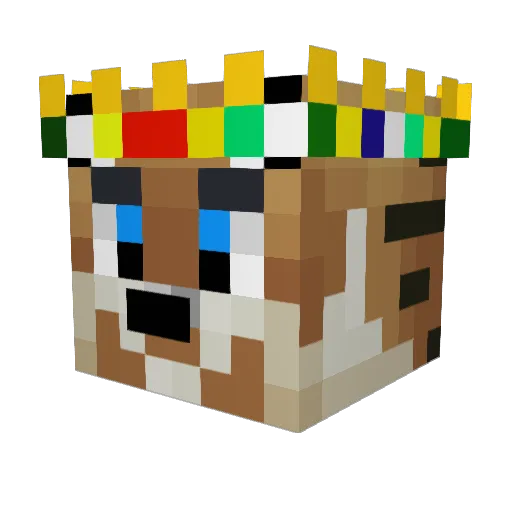 usshark Minecraft avatar head, 3D render