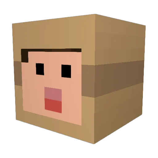 usu_1800 Minecraft avatar head, 3D render