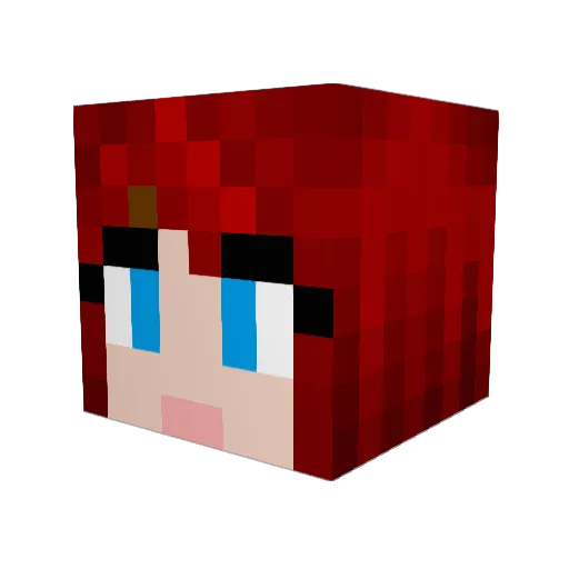 usualanna Minecraft avatar head, 3D render
