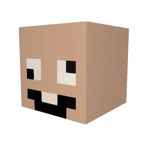 uswa Minecraft avatar head, 3D render