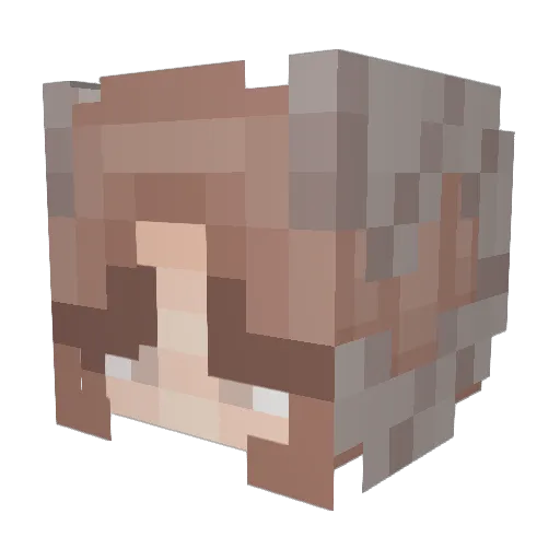 ut0p1aa Minecraft avatar head, 3D render