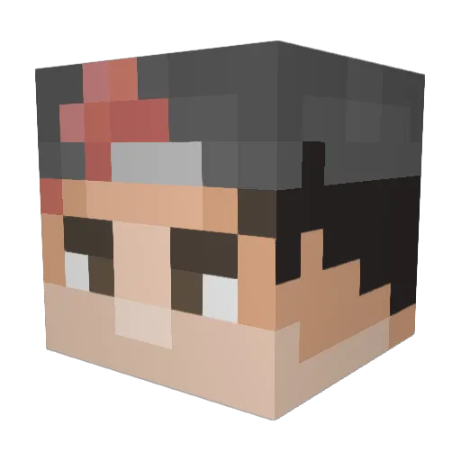 ut0zz Minecraft avatar head, 3D render