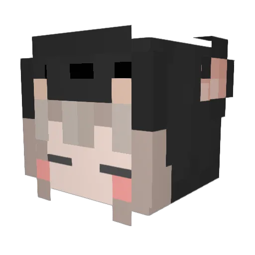 uta_3927 Minecraft avatar head, 3D render