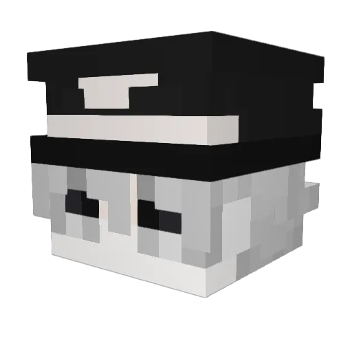 utadcp Minecraft avatar head, 3D render