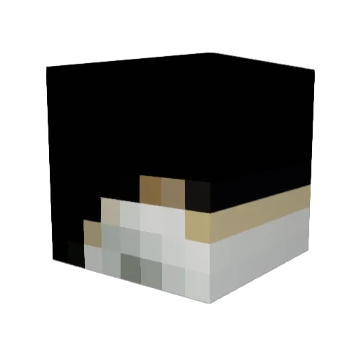 utahana Minecraft avatar head, 3D render