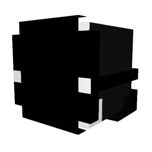 utakm Minecraft avatar head, 3D render