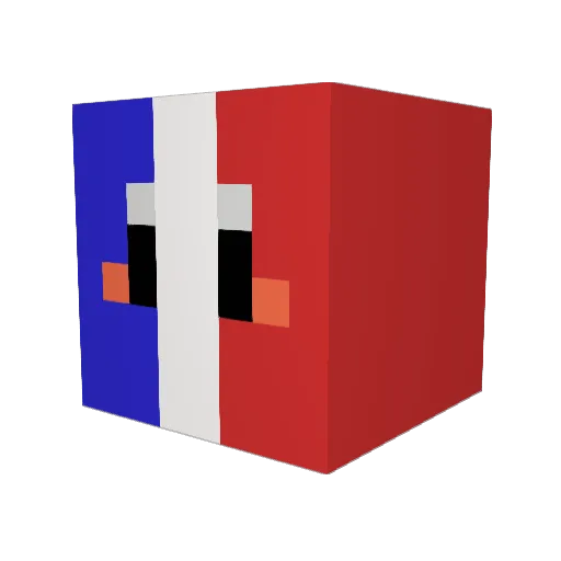 utako0714 Minecraft avatar head, 3D render