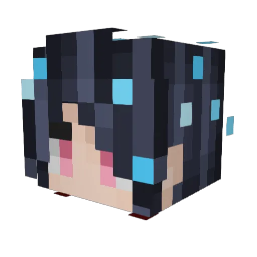 utaou Minecraft avatar head, 3D render
