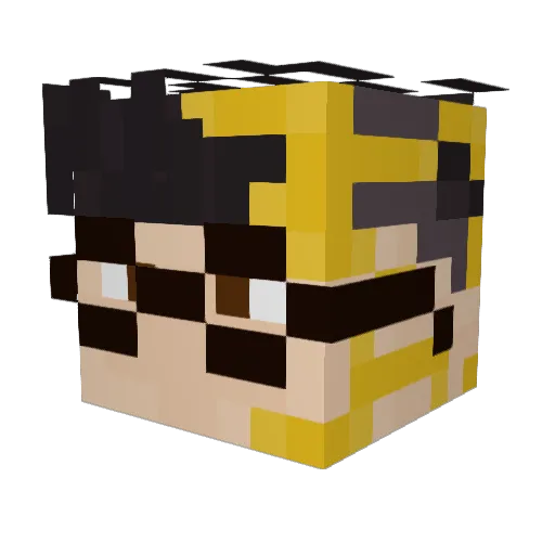utenix Minecraft avatar head, 3D render