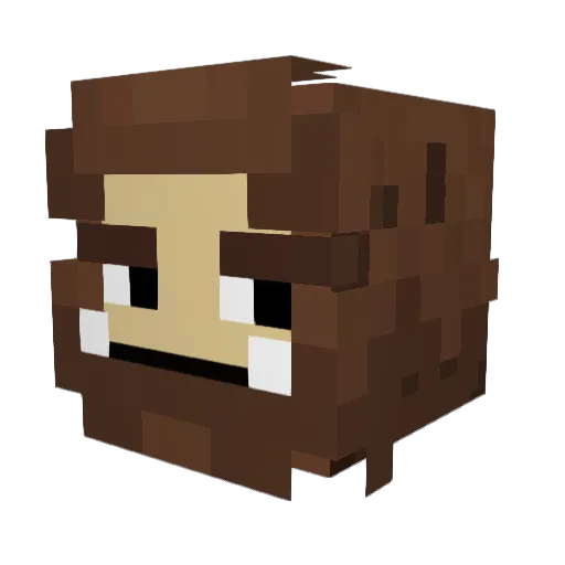 utensil Minecraft avatar head, 3D render