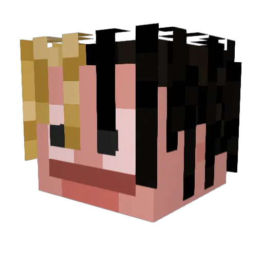 uthb Minecraft avatar head, 3D render