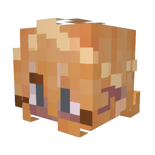 utich_ Minecraft avatar head, 3D render