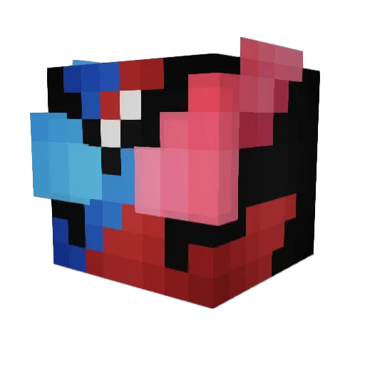 utihamadara Minecraft avatar head, 3D render
