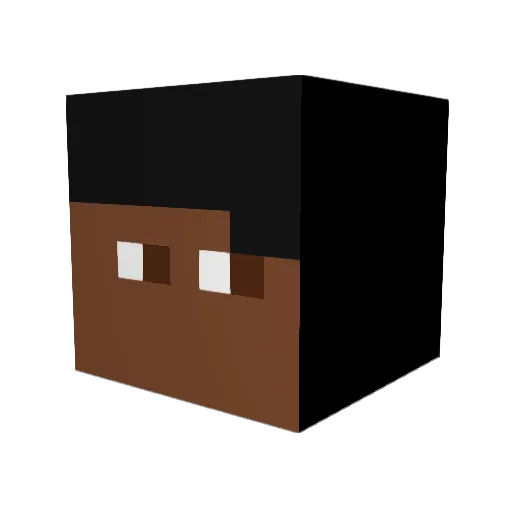utired_ Minecraft avatar head, 3D render