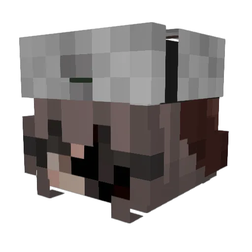 utopianorder Minecraft avatar head, 3D render